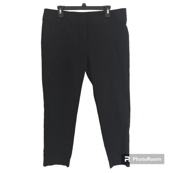 ANN TAYLOR LOFT Julie Straight Leg Pants. Black. Size 12. VGUC. - Picture 1 of 7